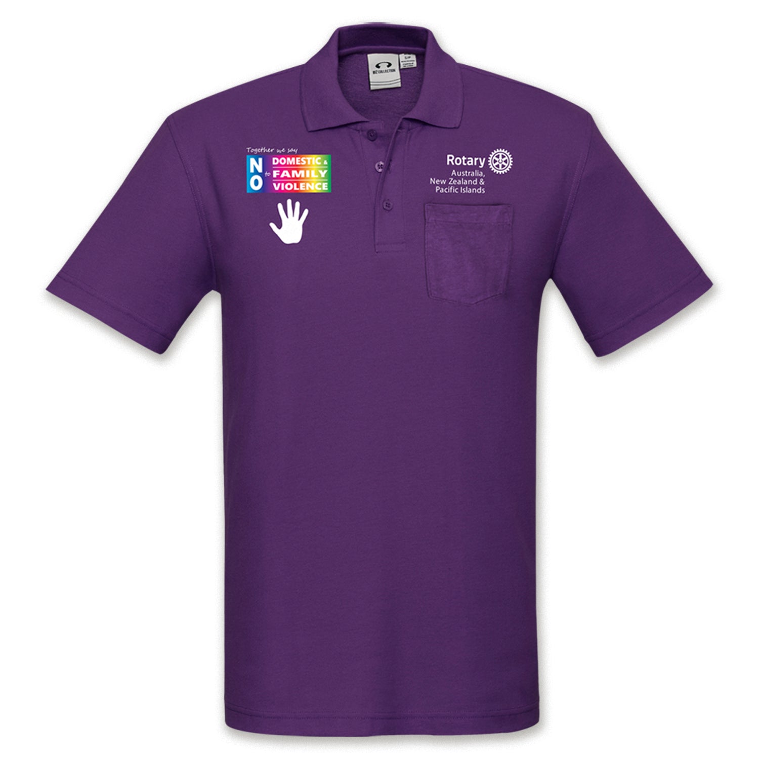 Men’s Polo With Pocket – Coloured Print