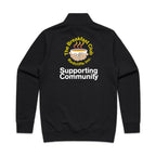 Breakfast Club Volunteers Stencil Half Zip Crew