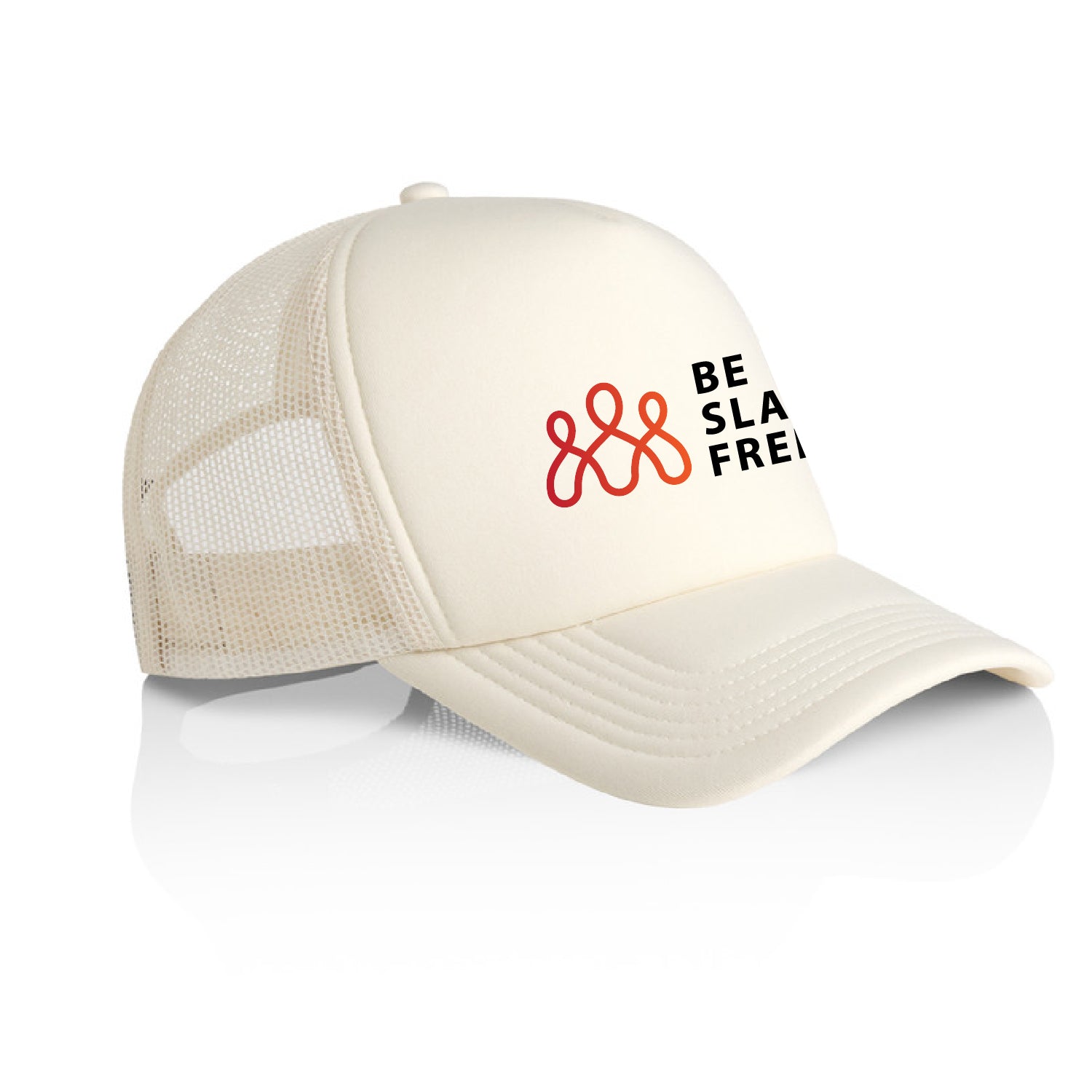 Be Slavery Free Trucker Cap Ecru