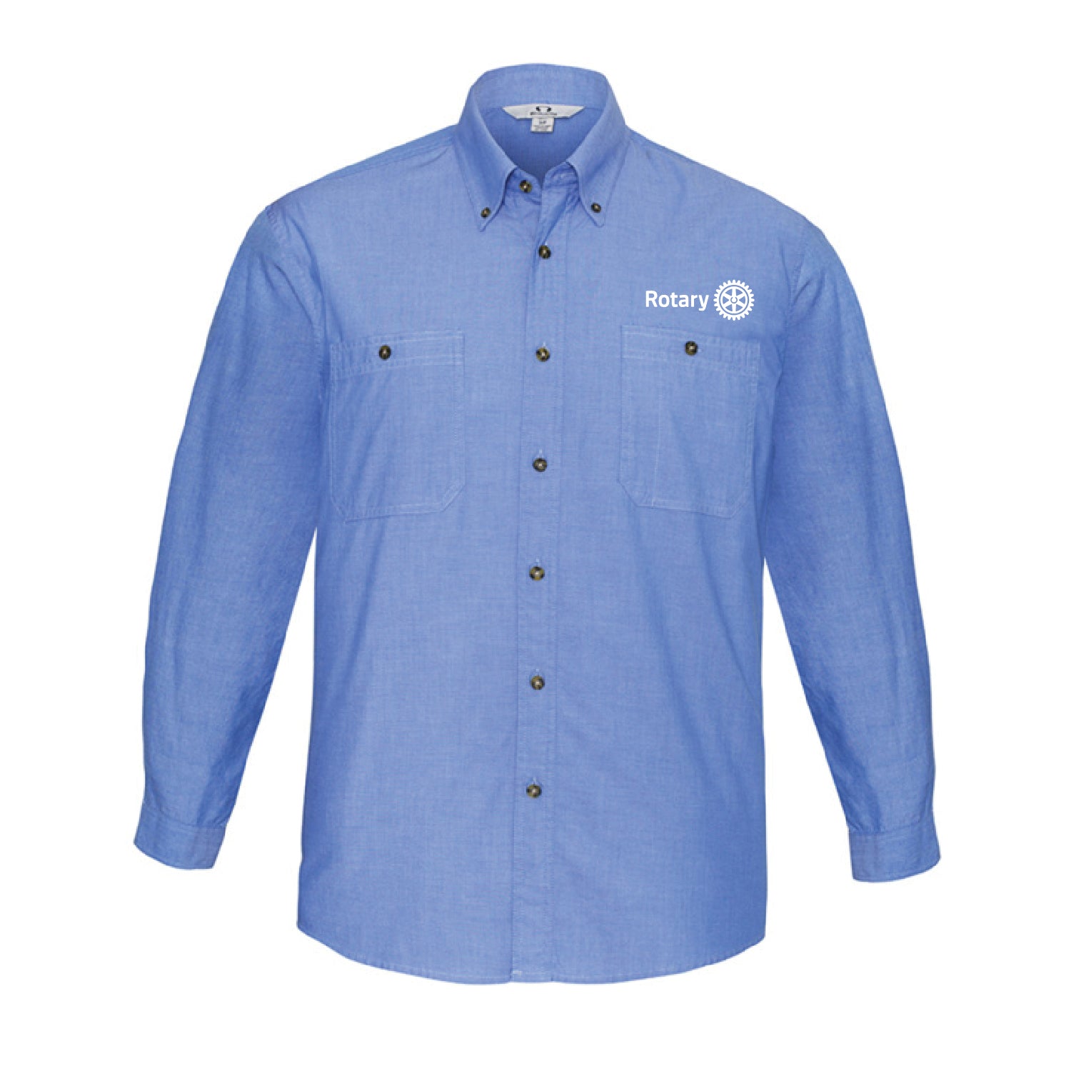 Rotary Chambray LS Blue Shirt