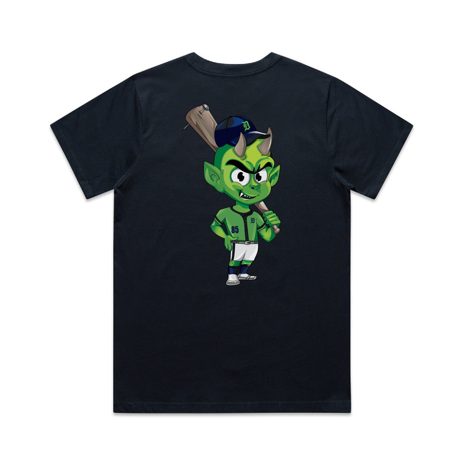 Demons Adult Classic Mascot Navy Tee