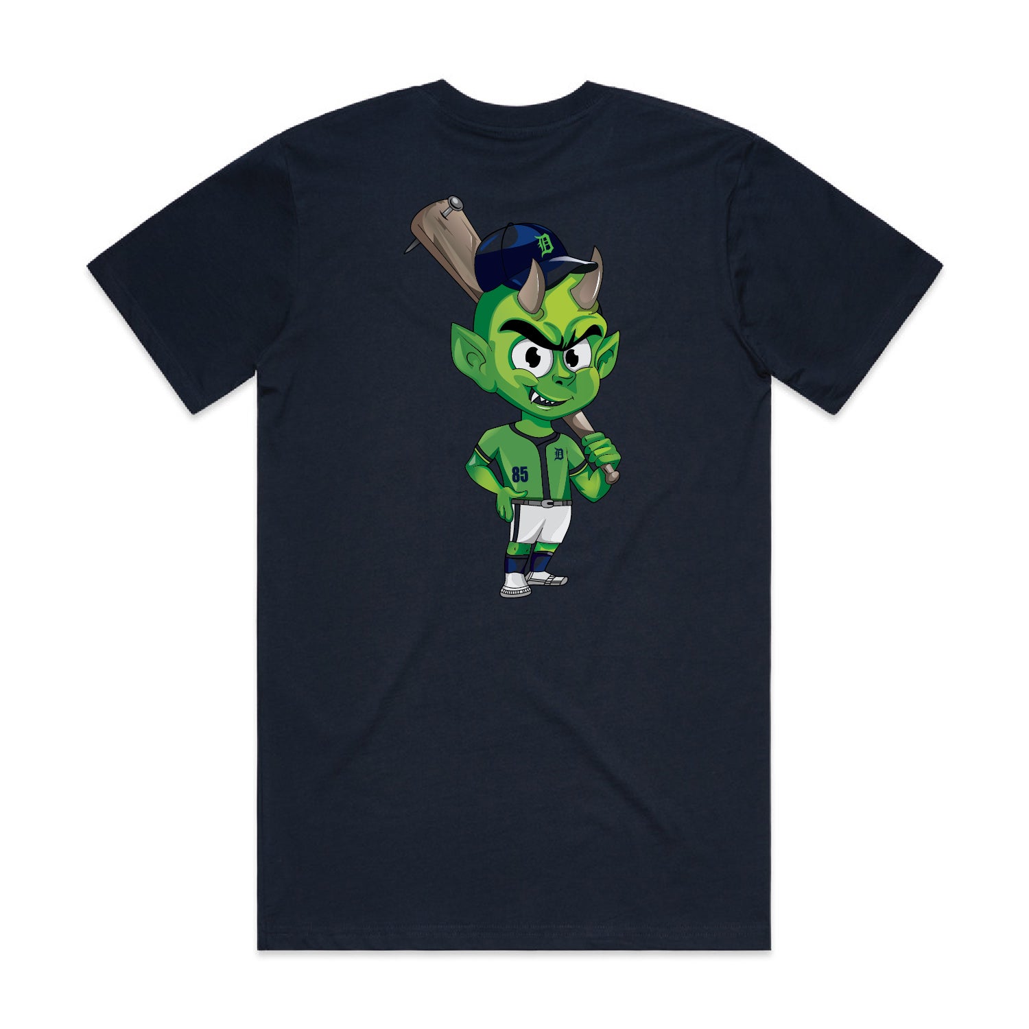 Demons Adult Classic Mascot Navy Tee